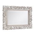 Baroque Wall Mirror - Rectangular - White