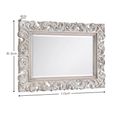 Baroque Wall Mirror - Rectangular - White