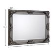 Rococo Wall Mirror - Rectangular - Pewter