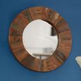 Coastal Wall Mirror - Round - Reclaimed Wood