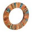 Coastal Wall Mirror - Round - Reclaimed Wood