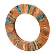 Coastal Wall Mirror - Round - Reclaimed Wood