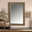 Ironville Brass Ribbed Rectangular Wall Mirror