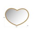 Lovely Heart Wall Mirror - Gold - Metal - 80cm x 3cm