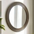 Iggy Wall Mirror - Round - Brass Effect - Wood - 90cm x 90cm