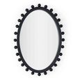Hendrix Wall Mirror - Beaded Edge - Oval - Black - Wood - 46cm x 67cm