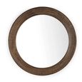 Iggy Wall Mirror - Round - Brass Effect - Wood - 90cm x 90cm