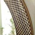 Iggy Wall Mirror - Round - Brass Effect - Wood - 90cm x 90cm