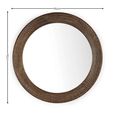 Iggy Wall Mirror - Round - Brass Effect - Wood - 90cm x 90cm