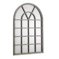 Opus Window Mirror - Arch - Pewter Effect - Wood - 60cm x 90cm