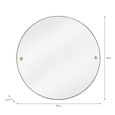 Adelphi Round Wall Mirror Black