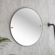 Adelphi Round Wall Mirror Black