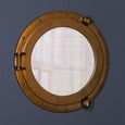 Port Hole Mirror - Antique Brass - Round - 43.5cm x 43.5cm