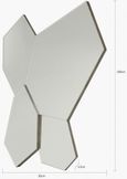 Art Deco Wall Mirror - 83cm x 100cm - Set of 2