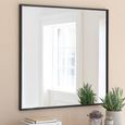 Avening Square Wall Mirror 90x90cm Black