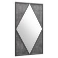 Renzo Zinc & Dark Grey Wall Mirror - Rectangular