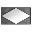 Renzo Zinc & Dark Grey Wall Mirror - Rectangular