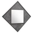 Renzo Zinc & Dark Grey Wall Mirror - Square
