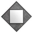 Renzo Zinc & Dark Grey Wall Mirror - Square