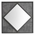 Renzo Zinc & Dark Grey Wall Mirror - Square