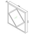 Renzo Zinc & Dark Grey Wall Mirror - Square