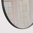 Wall Mirror - Black - Round - 50cm x 50cm