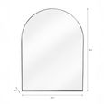 Charlcombe Arched Mirror 80x60cm Black