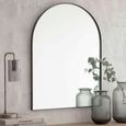 Charlcombe Arched Mirror 80x60cm Black