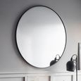 Cherington Round Wall Mirror 80cm Black