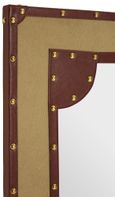 Columbus Wall Mirror - Canvas with Leather Trim