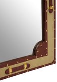 Columbus Wall Mirror - Canvas with Leather Trim