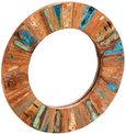 Diu Reclaimed Wood Round Wall Mirror