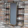 Wall Unit - Black Metal - with Mirror