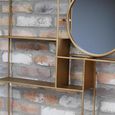 Shelves - Gold Metal - with Round Mirror