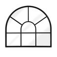 Fulbrook Arched Wall Mirror 80x90cm