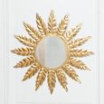 Flower Wall Mirror - Gold - Round - Metal - 76cm x 76cm
