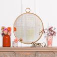 Hook Wall Mirror - Gold - 50cm x 58.5cm