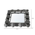 Wall Mirror - Square - Grey Metal - 76.2cm x 76.2cm