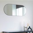 Jersey Mirror - Oval - Wall - Black - 35cm x 80cm