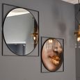 Isaac Wall Mirror - Black Metal - 97cm x 97cm