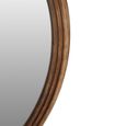 Tilburg Wall Mirror - Brown Wooden - Round - 80cm x 80cm