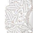 Meadow - White Carved - Round - Wall Mirror