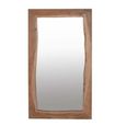 Monza Natural Acacia Wood - Wall Mirror