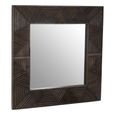 Saira Wall Mirror - Carved - Square - Mango Wood