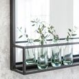 Sapperton Mirror with Shelf Wide Black