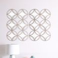 Wall Mirror - Silver Metal Circles - 104.5cm x 140cm