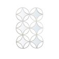 Wall Mirror - Silver Metal - 70cm x 107cm