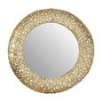 Templar Wall Mirror - Round - Brass Pebble
