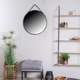 Trapani Mirror - Round - Hanging Wall - Black - 60cm x 60cm