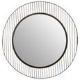Trento Wall Mirror - Round - Black Linear